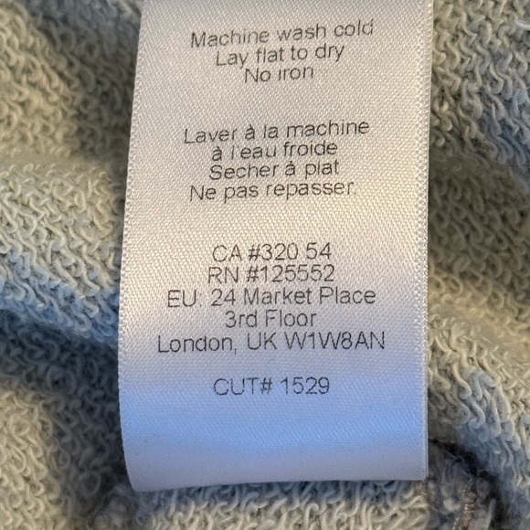 Anthropologie Dolan Left Coast Tagawa Gray Floral Ribbon Sweatshirt Women Sz XL - Picture 7 of 10